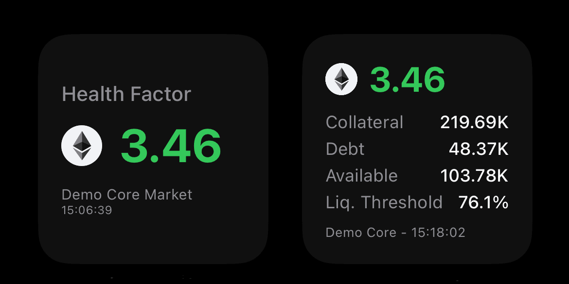 Monitor Aave onchain data with iOS Widgets